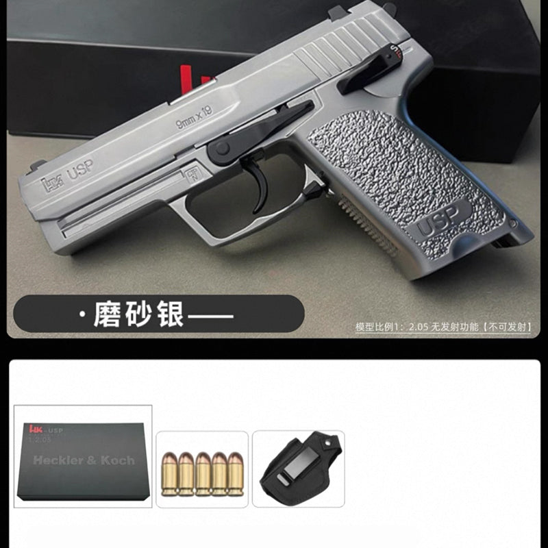 H&K USP 1/2.05 スケール ミニチュアモデルガン フルメタル モデル 合金 メタルスライド モデルガン 科学と教育モデル