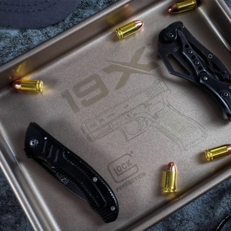 19X / GLOCK45 / BCM / SIG SAUER(シグ・ザウエル) EDC合金製タクティカルトレイ 装飾用・ツール収納用トレイ / マルチ収納プレート