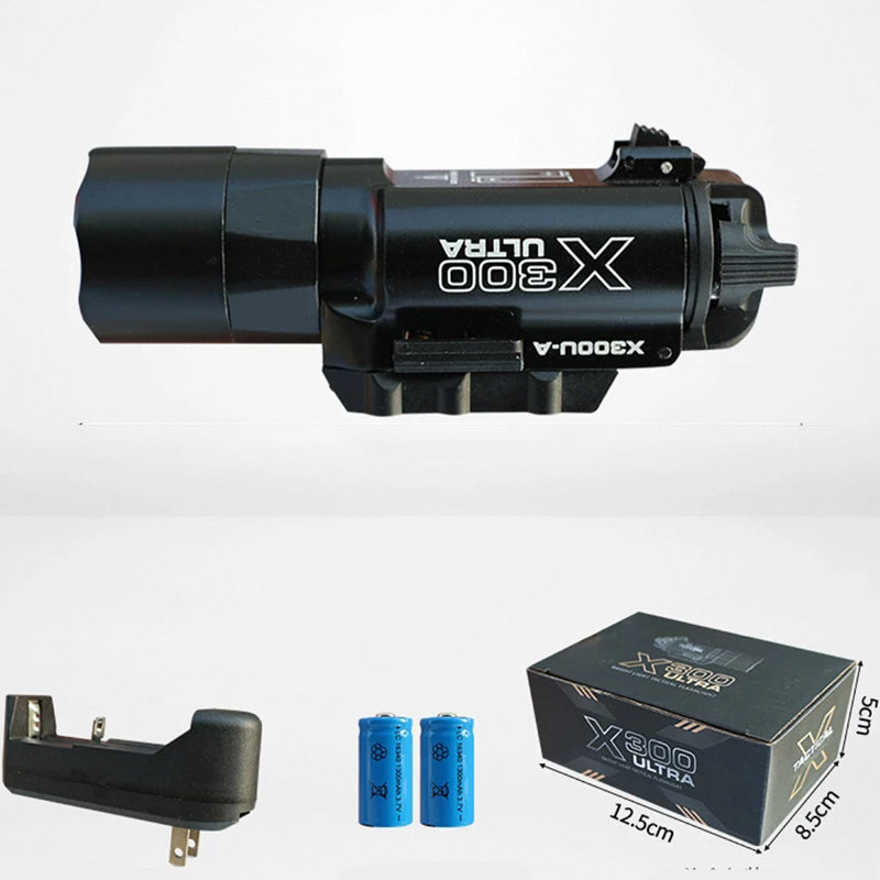 X300U 金属 タクティカルアンダーレールフラッシュライト LED 500ルーメン高輝度|GLOCK対応 戦術装備 タクティカルアクセサリー