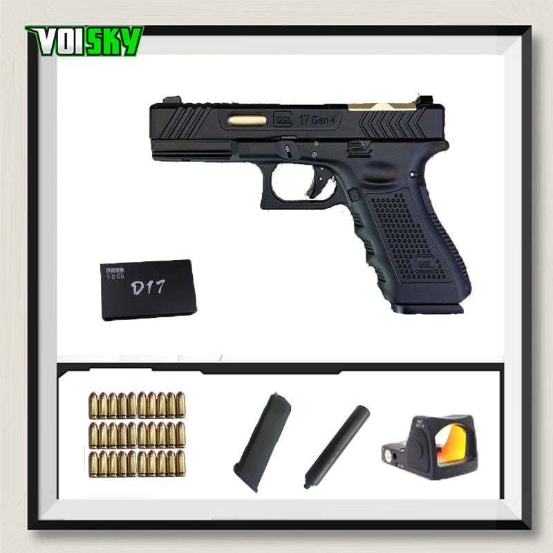 G17 1/2.05 タクティカル グロック フルメタル モデル排莢式非発火 合金 メタルスライド モデルガン