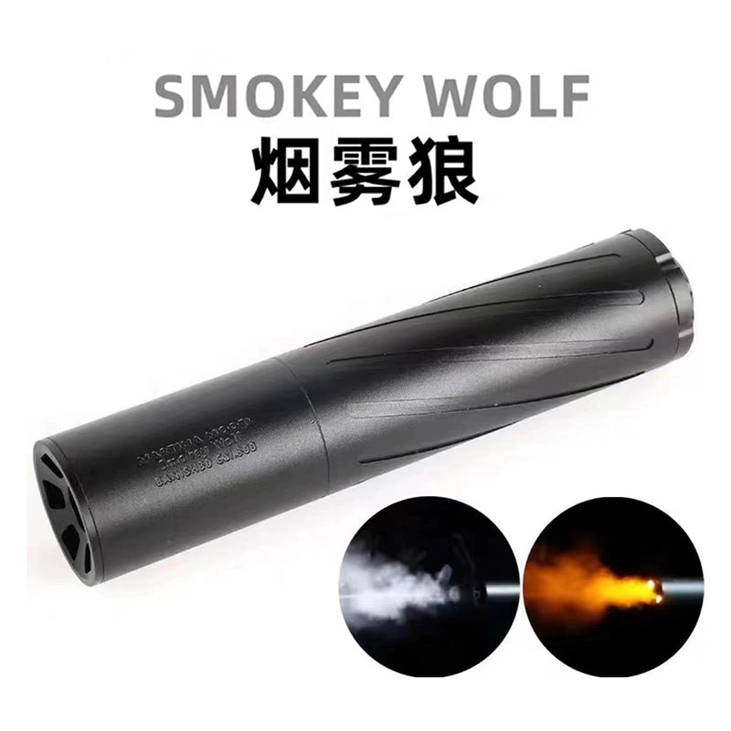 SMOKEY WOLF Smoke Silencer, Smoke Hider, Live Cartridge-Style Wind Toy Gun-Compatible Silencer Adapter, Proprietary Parts, Replica Flash Hider, 14mm Reverse Thread-Compatible