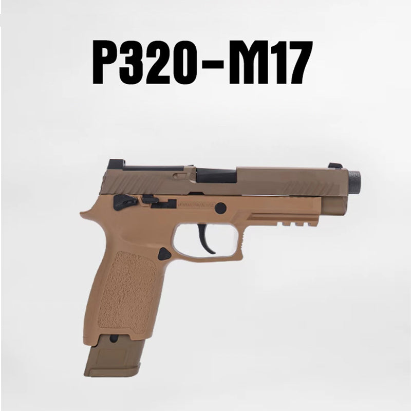 P320-M17 Blowback, shell ejection type, handgun-like toy gun, real cart, laser gun, laser model, laser irradiation, continuous firing, toy handgun, model gun, laser target training toy for children