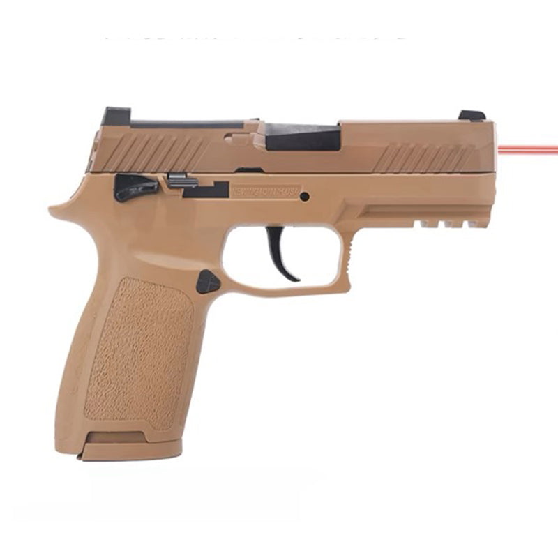 P320-M17 Blowback, shell ejection type, handgun-like toy gun, real cart, laser gun, laser model, laser irradiation, continuous firing, toy handgun, model gun, laser target training toy for children