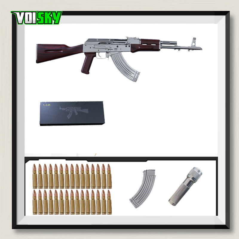 AK-47 1/2.05ミニモデルガン 超精密 排莢式 合金 メタルスライド モデルガン科学と教育モデル
