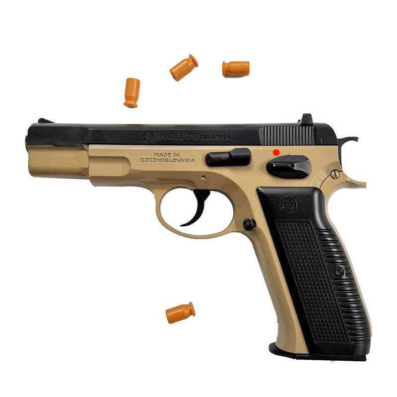 CZ75 東南重工製 金属ピストルスライド ブローバック式 レーザー発光&排莢機能 排莢式 発射不可 モデルガン 専用
