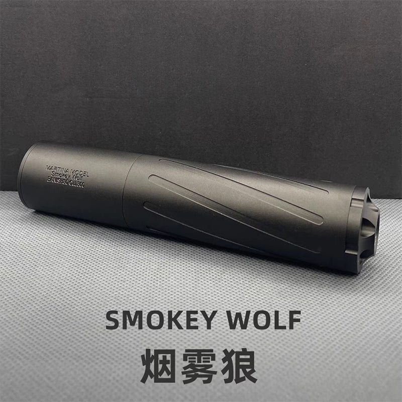 SMOKEY WOLF Smoke Silencer, Smoke Hider, Live Cartridge-Style Wind Toy Gun-Compatible Silencer Adapter, Proprietary Parts, Replica Flash Hider, 14mm Reverse Thread-Compatible