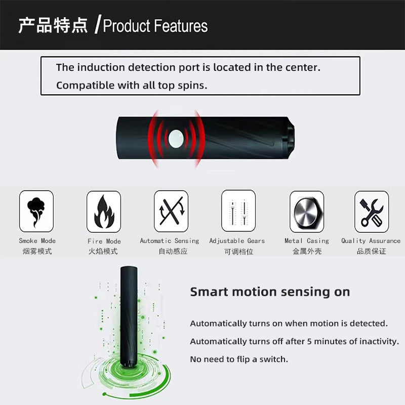 SMOKEY WOLF Smoke Silencer, Smoke Hider, Live Cartridge-Style Wind Toy Gun-Compatible Silencer Adapter, Proprietary Parts, Replica Flash Hider, 14mm Reverse Thread-Compatible
