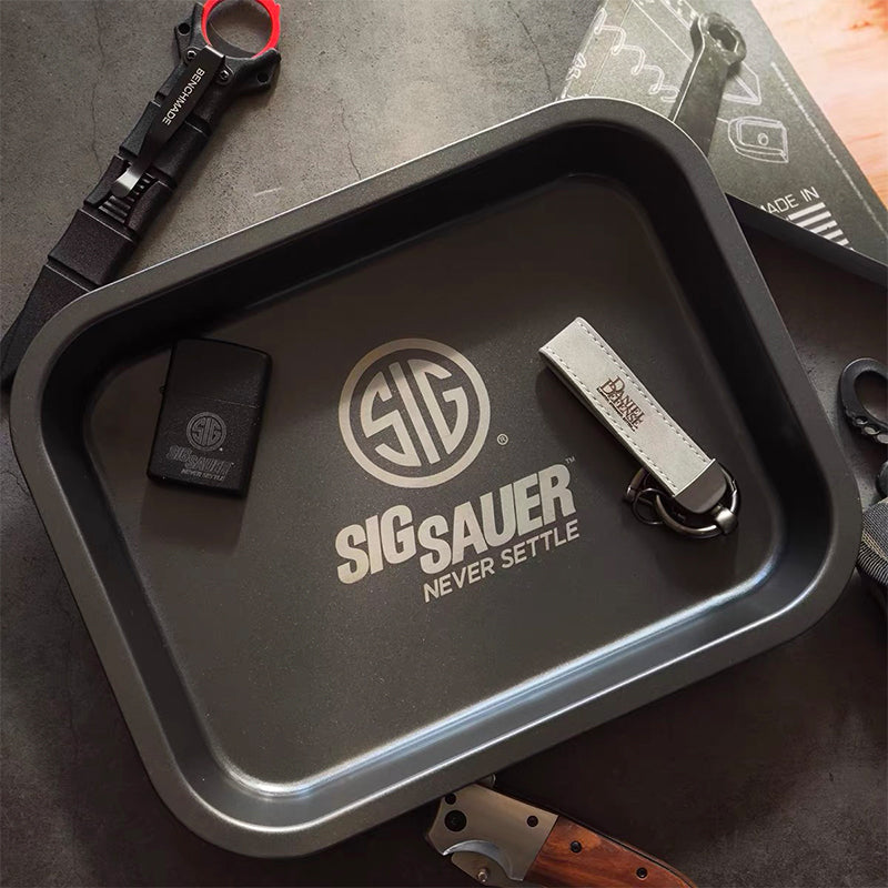 19X / GLOCK45 / BCM / SIG SAUER(シグ・ザウエル) EDC合金製タクティカルトレイ 装飾用・ツール収納用トレイ / マルチ収納プレート