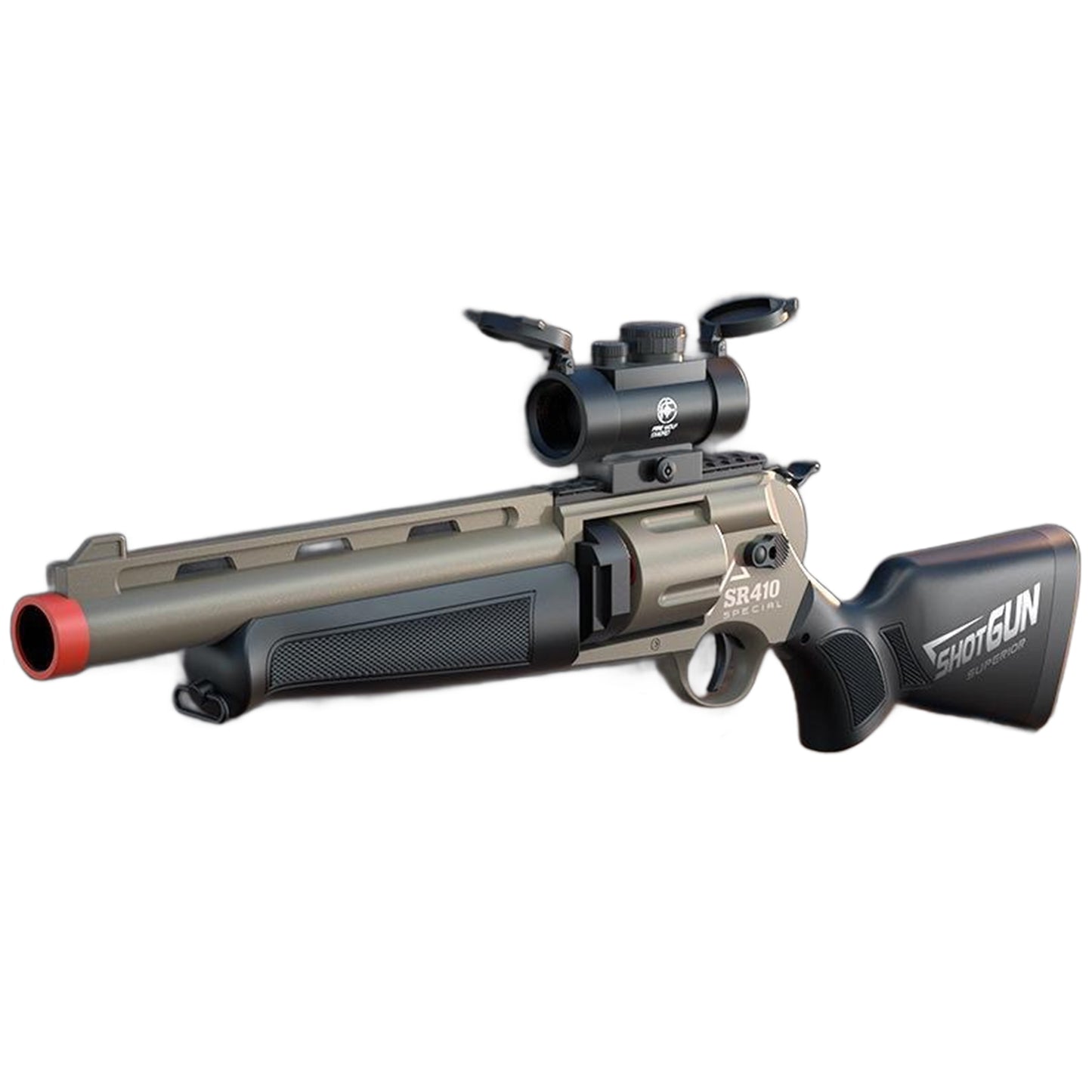 SR410 モデルガン リボルバー ショットガン おもちゃ 排莢式 スポンジ銃 スポンジ弾 玩具 トイガン おもちゃの銃 スポンジガン 8歳以上向け