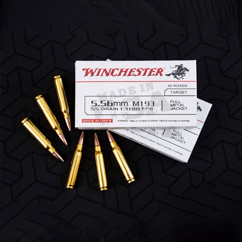 ウィンチェスター WINCHESTER M193 5.56x45mm FMJ プラスチックメッキ弾 模型カート・トイモデル
