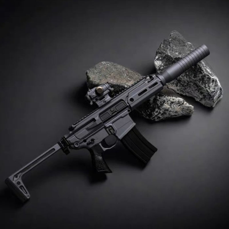 SIG-MCX 1:3 合金モデルガン コレクション向け金属製トイガン 排莢・分解・折りたたみ式ストック付き 発射不可