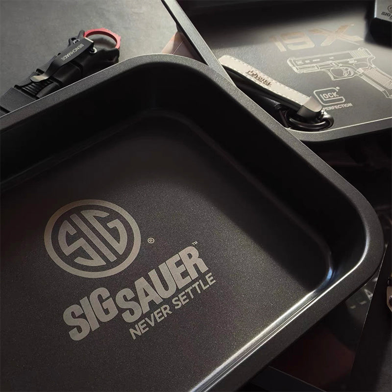 19X / GLOCK45 / BCM / SIG SAUER(シグ・ザウエル) EDC合金製タクティカルトレイ 装飾用・ツール収納用トレイ / マルチ収納プレート