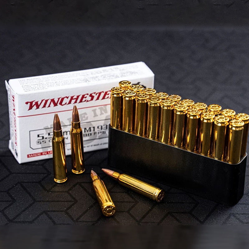 ウィンチェスター WINCHESTER M193 5.56x45mm FMJ プラスチックメッキ弾 模型カート・トイモデル