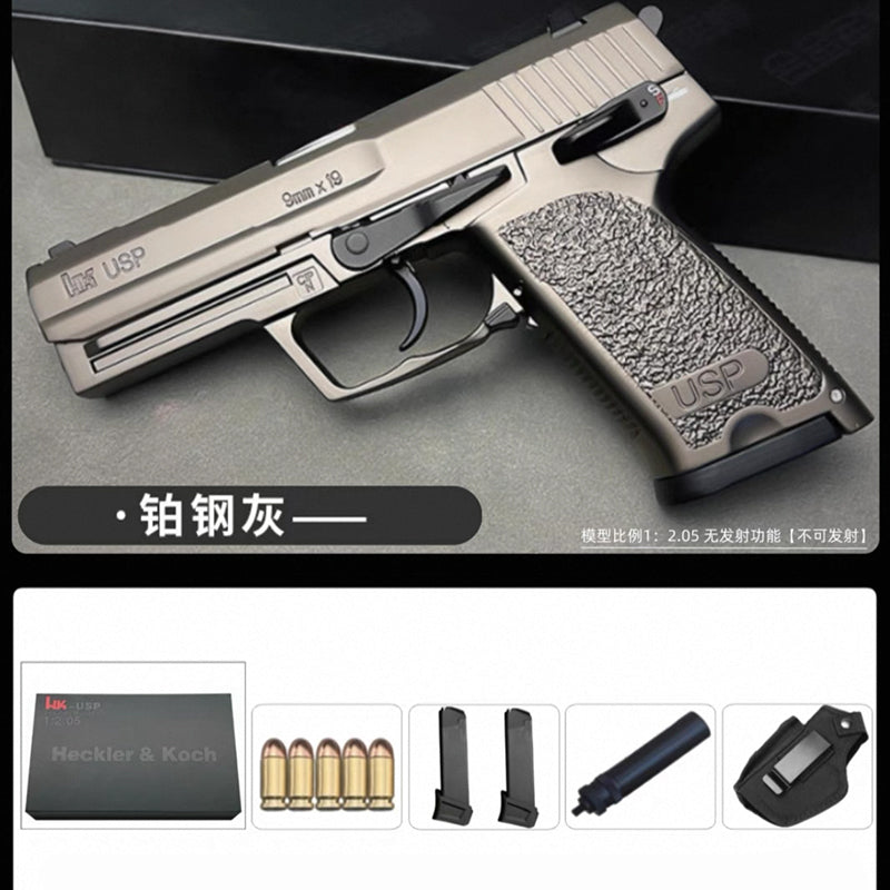 H&K USP 1/2.05 スケール ミニチュアモデルガン フルメタル モデル 合金 メタルスライド モデルガン 科学と教育モデル
