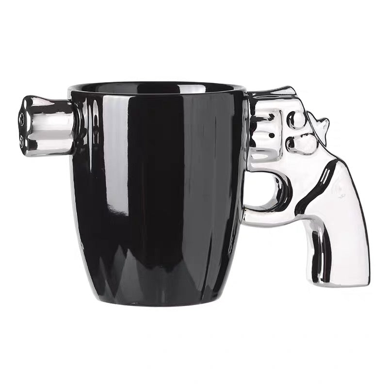 リボルバー型マグカップ|ユニークで男前なコーヒーカップ プレゼントにも最適!