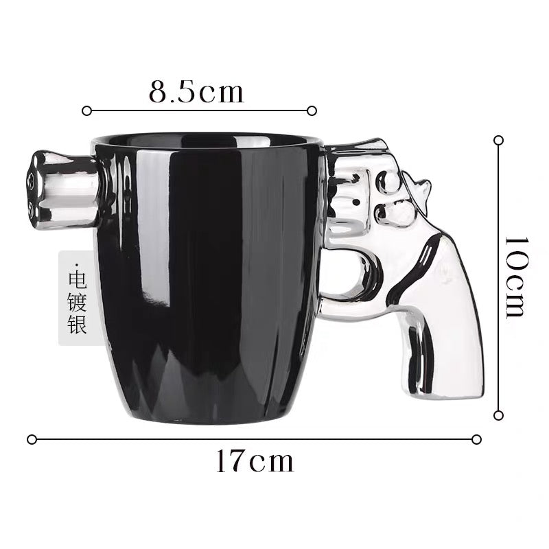 リボルバー型マグカップ|ユニークで男前なコーヒーカップ プレゼントにも最適!