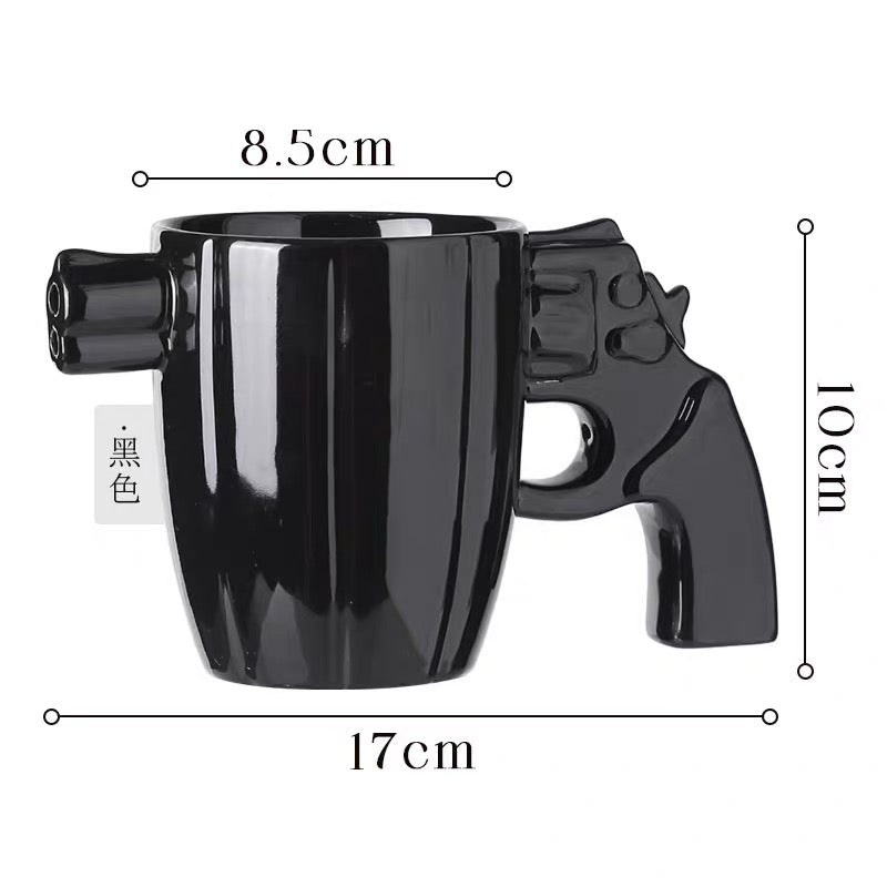 リボルバー型マグカップ|ユニークで男前なコーヒーカップ プレゼントにも最適!