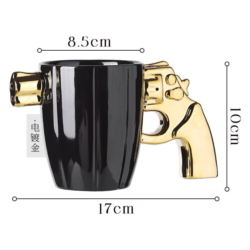リボルバー型マグカップ|ユニークで男前なコーヒーカップ プレゼントにも最適!
