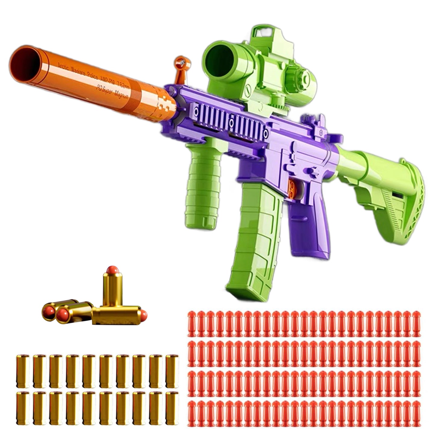 ライフル風おもちゃ銃 M4·M16 スプリングカート式 フィンガーアクションブローバック モデルガン 排莢式 カラード安全玩具 コスプレ 8歳以上