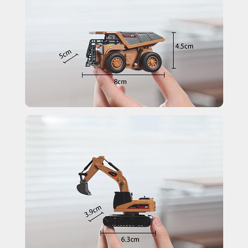 1/64 ミニ ラジコン ショベルカー おもちゃ リモートコント 合金 ショベル 作業車 ショベル 作業車 ラジコンカー 多機能 建設車両 建設工事 トラック はたらく車 ミニ働く車