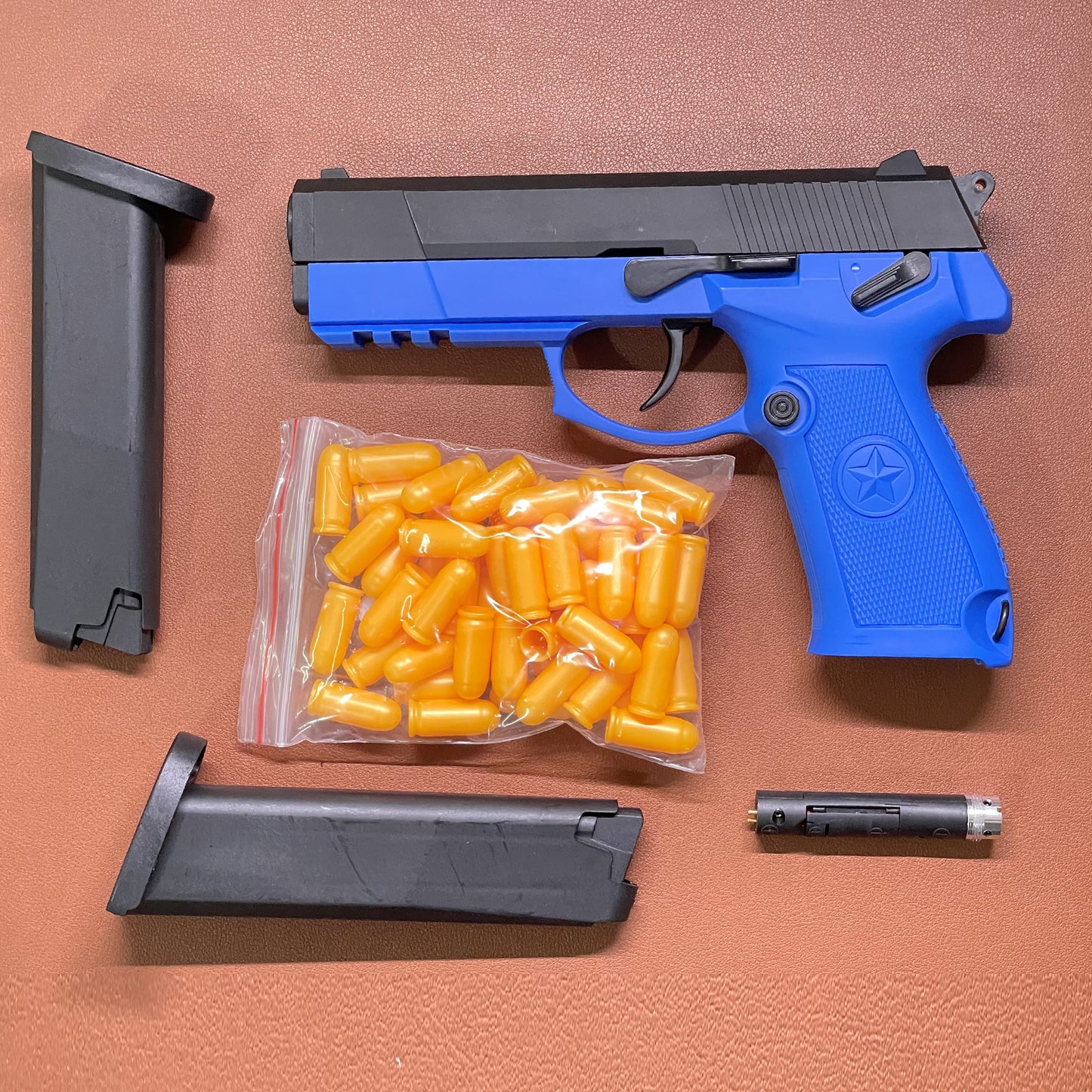 Type 92 Model Gun, Chinese People's Liberation Army, Chinese Army, Finger Action Blowback, Casing Type, Laser Unit Handgun, with 2 Magazines