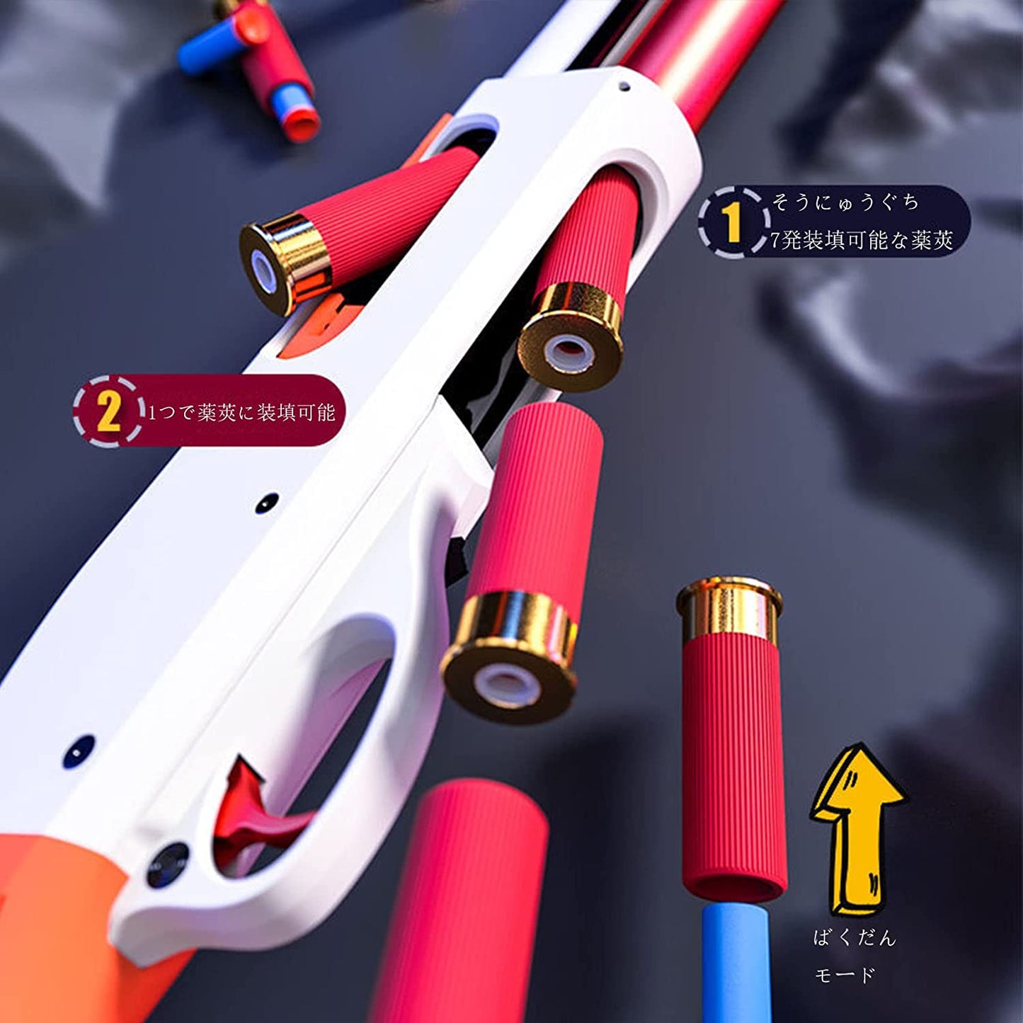 M870 壮森製 レミントン レバーアクション式 ショットガン風おもちゃ銃 排莢再現 スポンジ弾発射