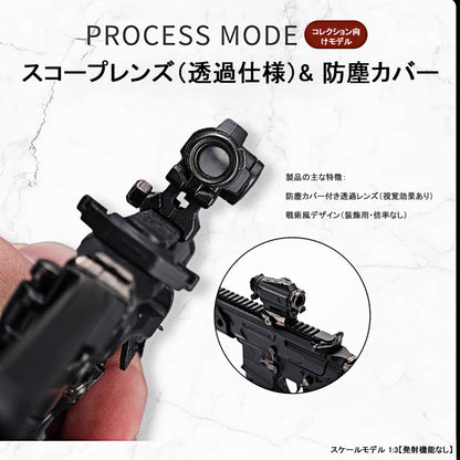 SIG-MCX 1:3 合金モデルガン コレクション向け金属製トイガン 排莢・分解・折りたたみ式ストック付き 発射不可