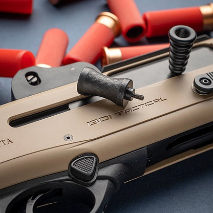 ベレッタ1301対応 スチール製ローディングハンドル（ブラック） 滑り止めローレット加工 高耐久スチール カスタムパーツ