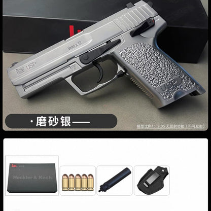 H&K USP 1/2.05 スケール ミニチュアモデルガン フルメタル モデル 合金  メタルスライド  モデルガン 科学と教育モデル