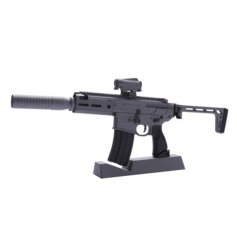 SIG-MCX 1:3 合金モデルガン コレクション向け金属製トイガン 排莢・分解・折りたたみ式ストック付き 発射不可