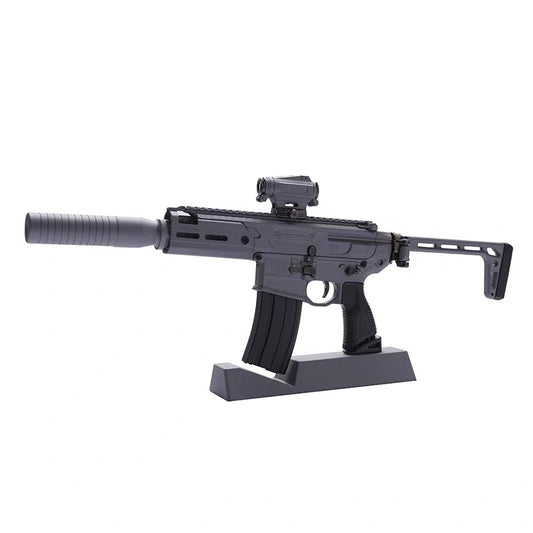 SIG-MCX 1:3 合金モデルガン コレクション向け金属製トイガン 排莢・分解・折りたたみ式ストック付き 発射不可