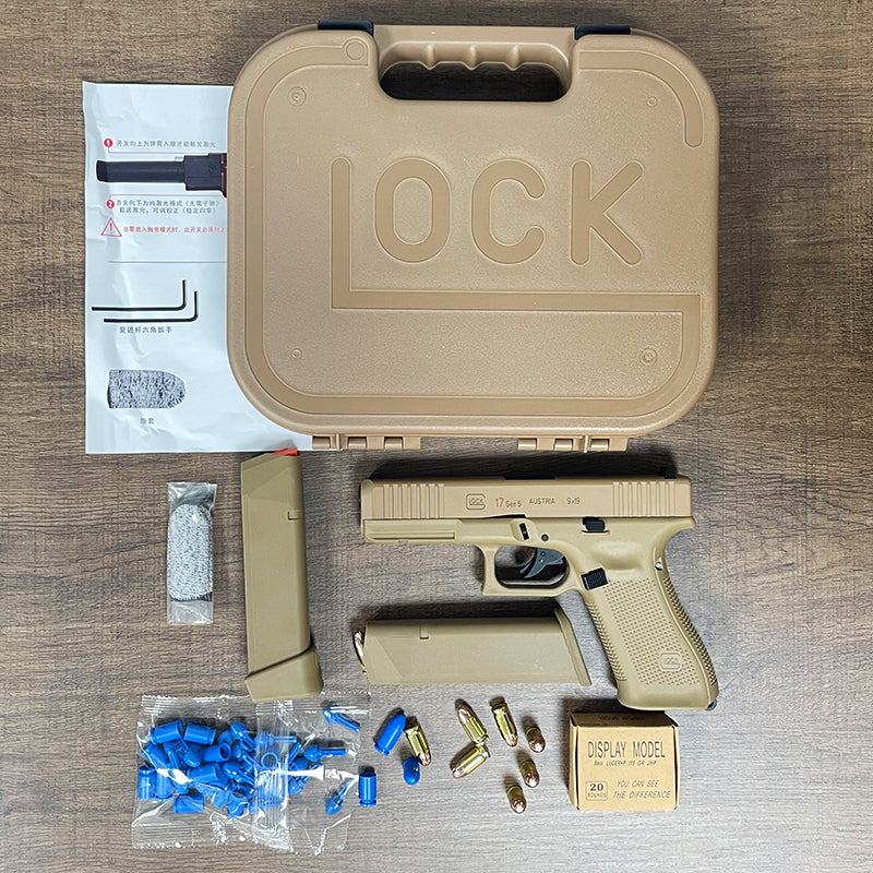 Glock17gen5 模立方製 金属ピストルスライド グロック ハンドガン風おもちゃ グロック ハンドガン トイガン モデルガン銃 トイガン 排莢式 発射不可 G17gen5