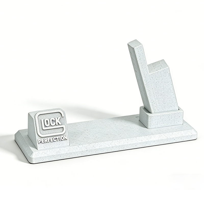 ガンスタンド ディスプレイスタンド 3Dプリント製 モデルガン エアガン 展示台 Glock / SIG SAUER / TTI / Strike Industries 立標プレート付き コレクション用 卓上ディスプレイ