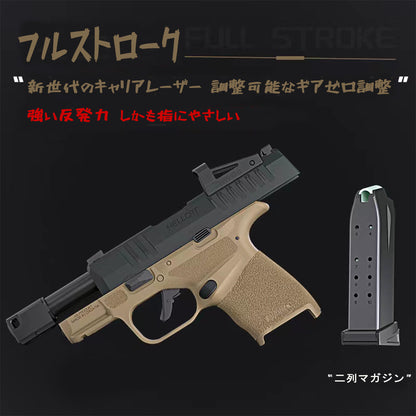 スプリングフィールドHELL CAT コンパクト銃  フィンガーアクションブローバックトイガン ナーフ レーザー銃 排莢式 TPBモデルガン