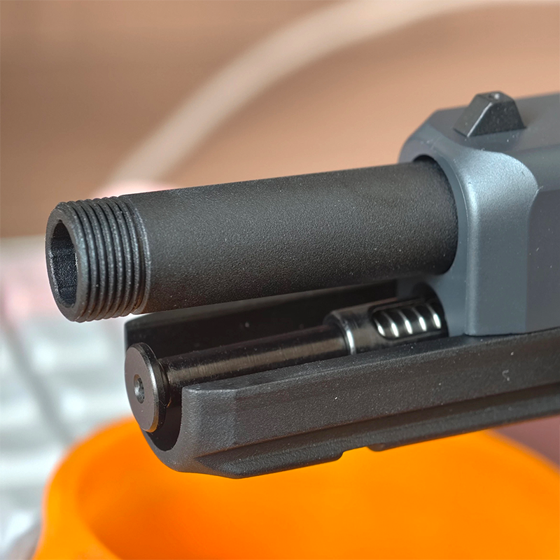 模立方製 G17gen4/G17gen5対応 アルミ合金製 アウターバレル サイレンサー／マズルブレーキ用変換アダプター マズルキャップ