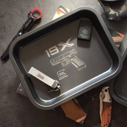 19X / GLOCK45 / BCM / SIG SAUER（シグ・ザウエル） EDC合金製タクティカルトレイ 装飾用・ツール収納用トレイ / マルチ収納プレート