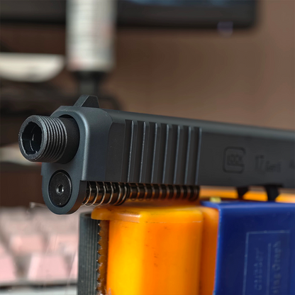 模立方製 G17gen4/G17gen5対応 アルミ合金製 アウターバレル サイレンサー／マズルブレーキ用変換アダプター マズルキャップ