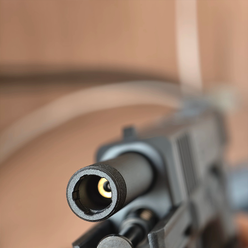 模立方製 G17gen4/G17gen5対応 アルミ合金製 アウターバレル サイレンサー／マズルブレーキ用変換アダプター マズルキャップ