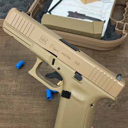 Glock17gen5 模立方製 金属ピストルスライド グロック ハンドガン風おもちゃ グロック ハンドガン トイガン モデルガン銃 トイガン 排莢式 発射不可 G17gen5