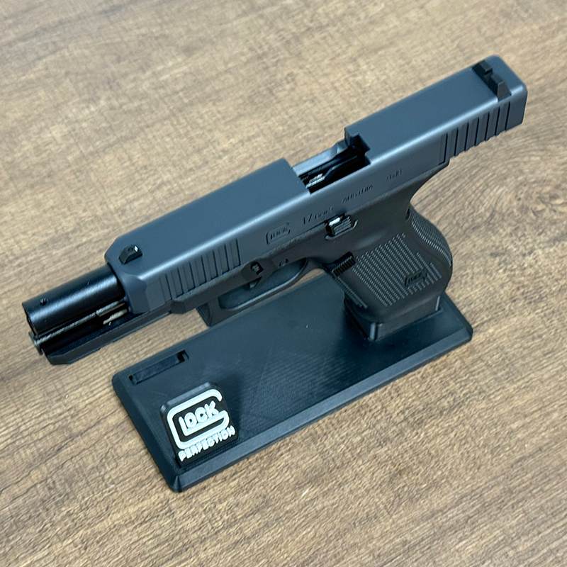 ガンスタンド ディスプレイスタンド 3Dプリント製 モデルガン エアガン 展示台 Glock / SIG SAUER / TTI / Strike Industries 立標プレート付き コレクション用 卓上ディスプレイ