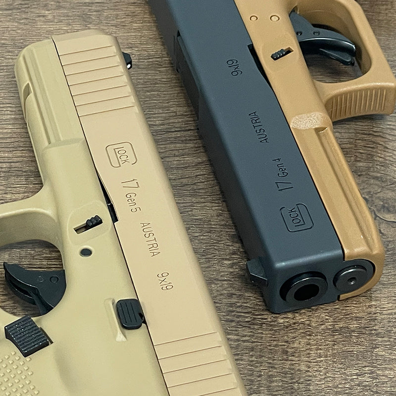 Glock17gen5 模立方製 金属ピストルスライド グロック ハンドガン風おもちゃ グロック ハンドガン トイガン モデルガン銃 トイガン 排莢式 発射不可 G17gen5