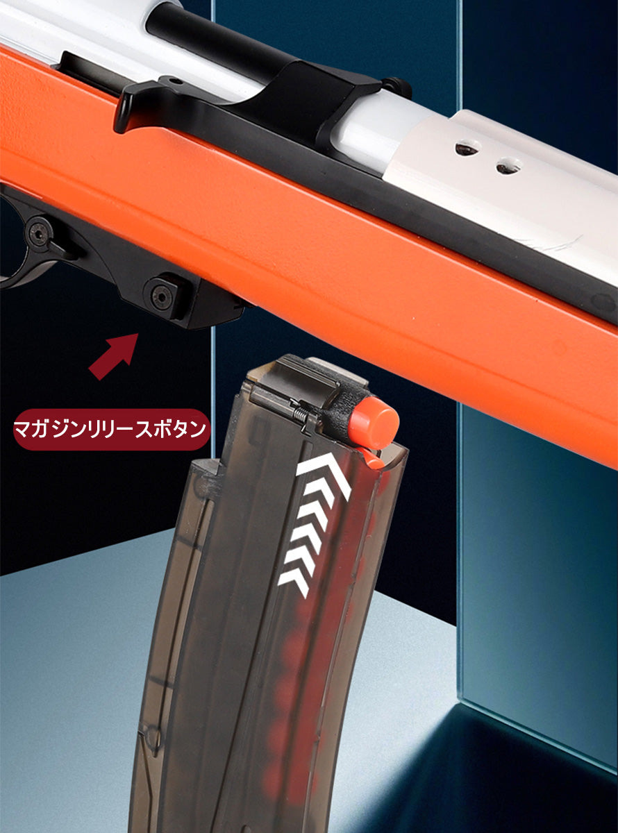 M2 Carbine ナーフ電動シリンダーダーダーツブラスター DARTS BLASTER 単発 全自動連発 ナイロン材質 水転写木目  3.3*1.3cmスポンジ弾