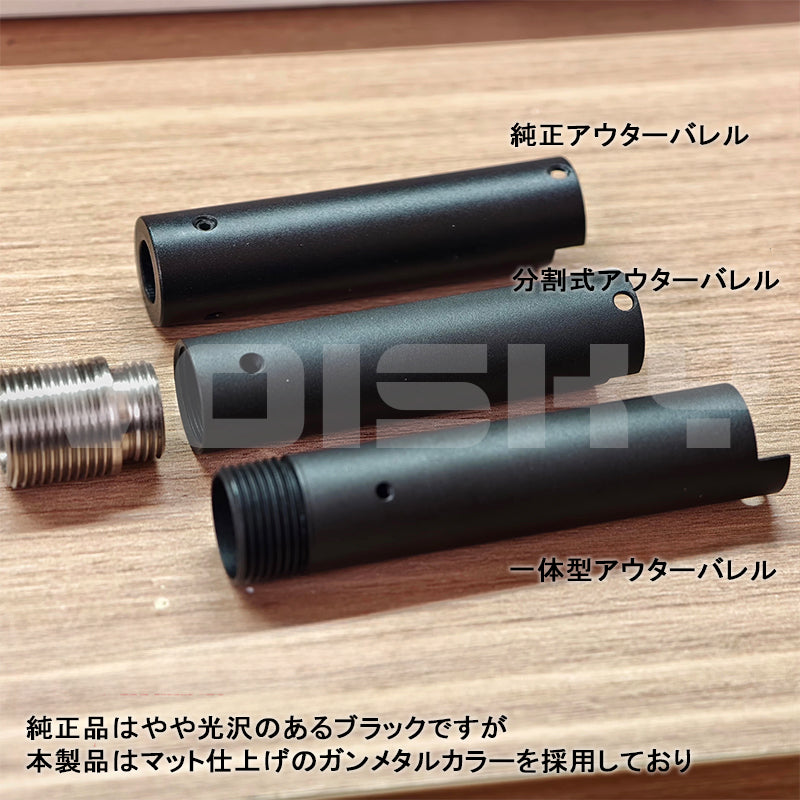 模立方製 G17/G19X/G19対応 アルミ合金製 アウターバレル サイレンサー／マズルブレーキ用変換アダプター マズルキャップ スチール製エジェクションポート