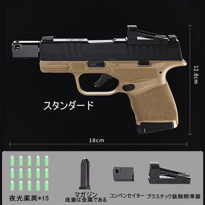 スプリングフィールドHELL CAT コンパクト銃  フィンガーアクションブローバックトイガン ナーフ レーザー銃 排莢式 TPBモデルガン