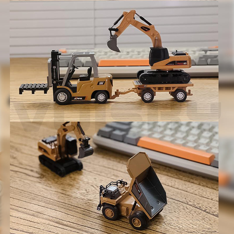 1/64 ミニ ラジコン ショベルカー おもちゃ リモートコント 合金 ショベル 作業車 ショベル 作業車 ラジコンカー 多機能 建設車両 建設工事 トラック はたらく車 ミニ働く車