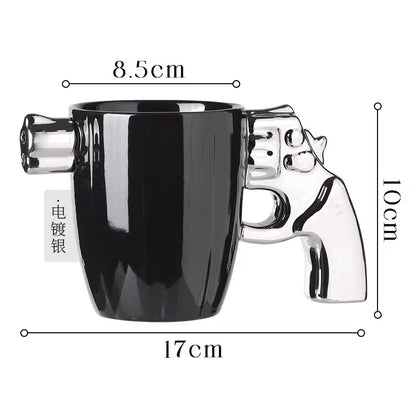 リボルバー型マグカップ｜ユニークで男前なコーヒーカップ プレゼントにも最適！