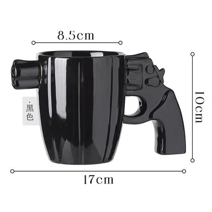 リボルバー型マグカップ｜ユニークで男前なコーヒーカップ プレゼントにも最適！
