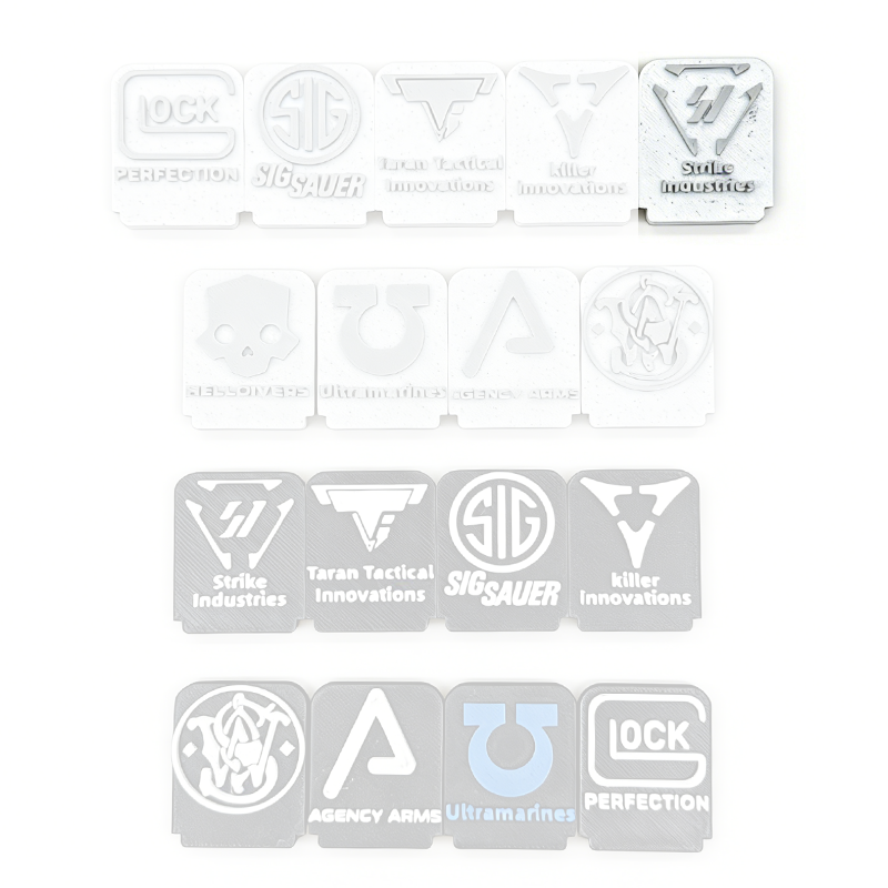 ガンスタンド ディスプレイスタンド 3Dプリント製 モデルガン エアガン 展示台 Glock / SIG SAUER / TTI / Strike Industries 立標プレート付き コレクション用 卓上ディスプレイ