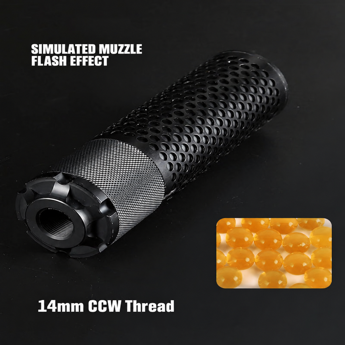 Smoke & LED Effect Unit for Toy Blasters, 14mm/18mm Reverse Thread