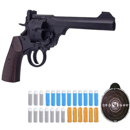 Webley Revolver Handgun Style Toy Webley &amp; Scott Revolver Wick EVA Bullet Toy Gun Rotating Ejection Type Foldable Handgun Toy Handgun Sponge Bullet Gun Toy Birthday Gift Genuine Product